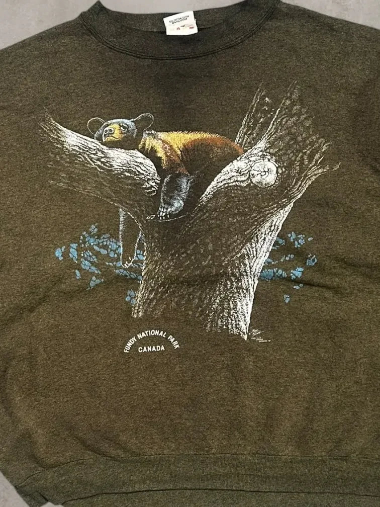 Nature Bear Crewneck Sweatshirt - XL