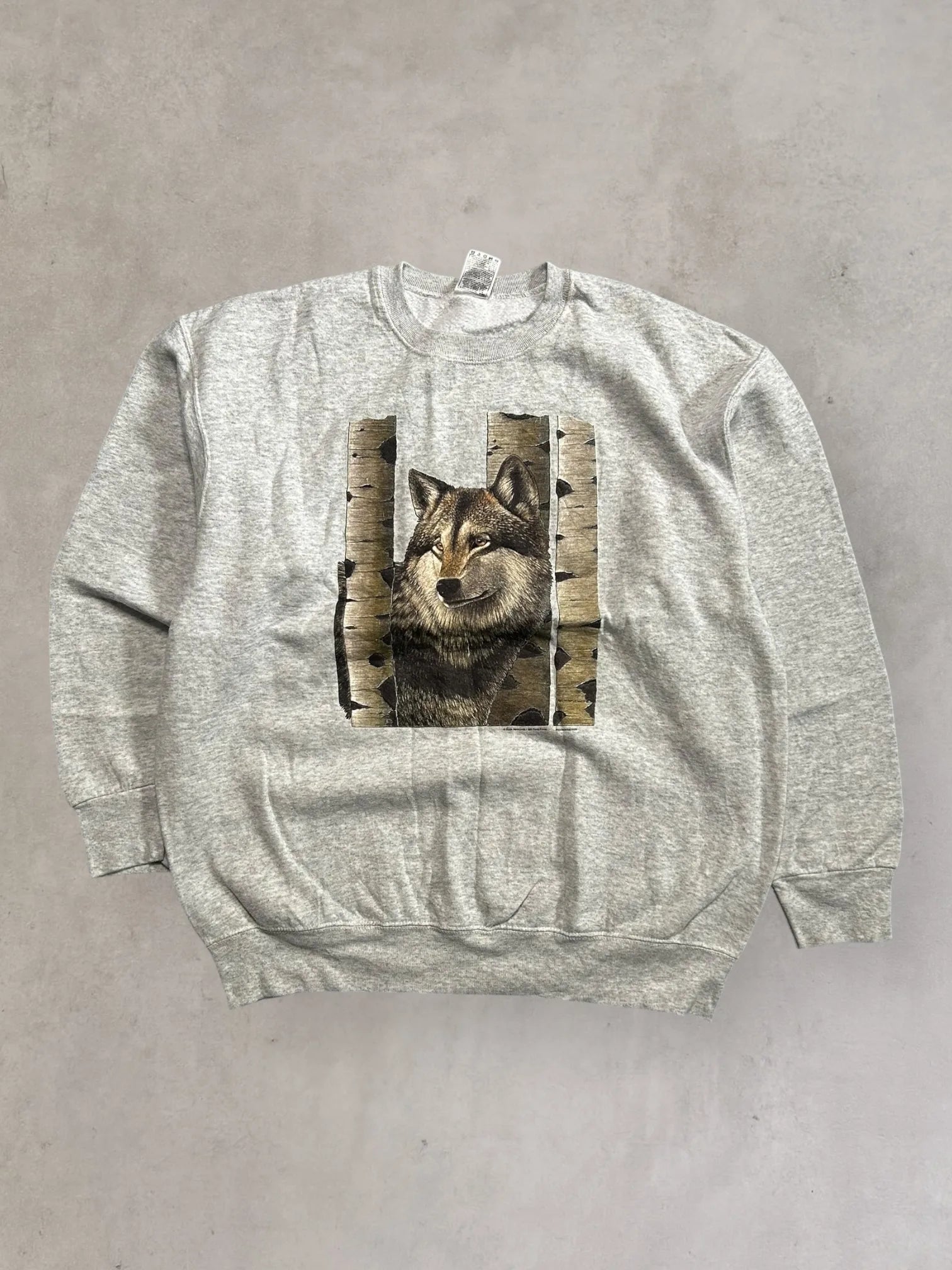 Nature Wolf Crewneck Sweatshirt - L