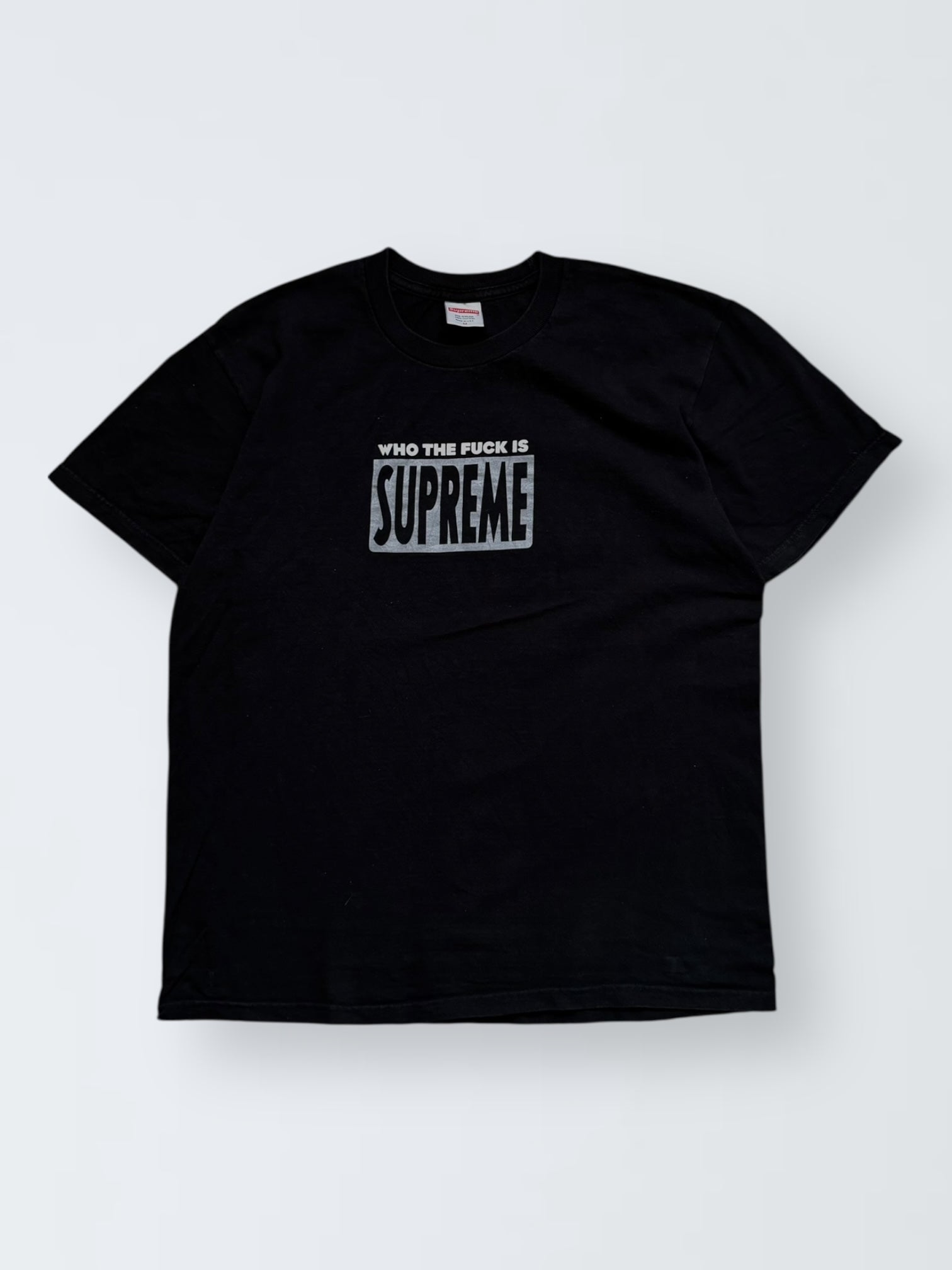 Vintage Supreme T-shirt – “Who the F* Is Supreme” Box Logo**