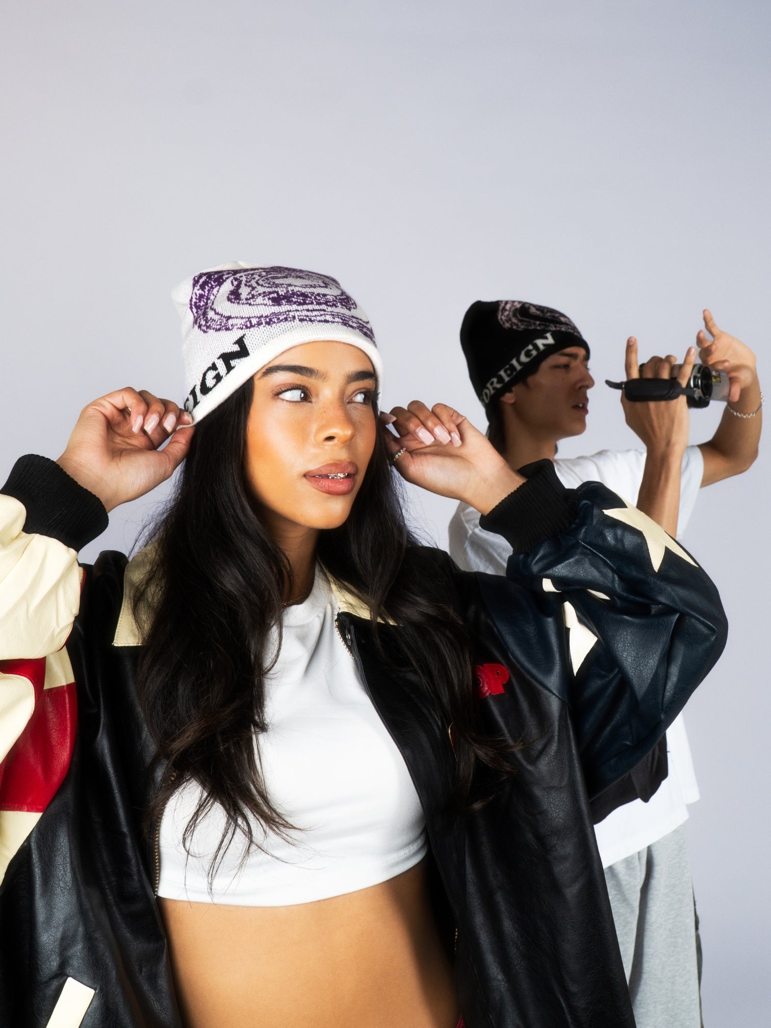 FFUJJI X FOREIGN VINTAGE SPIRAL BEANIE