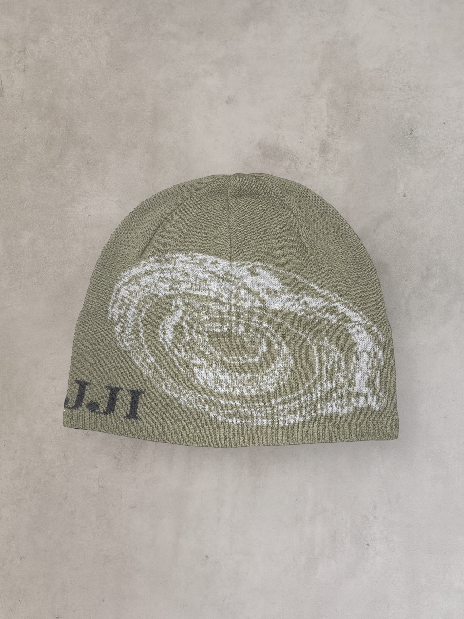 FFUJJI SPIRAL BEANIE (CELADON/ICE/GRAPHITE)