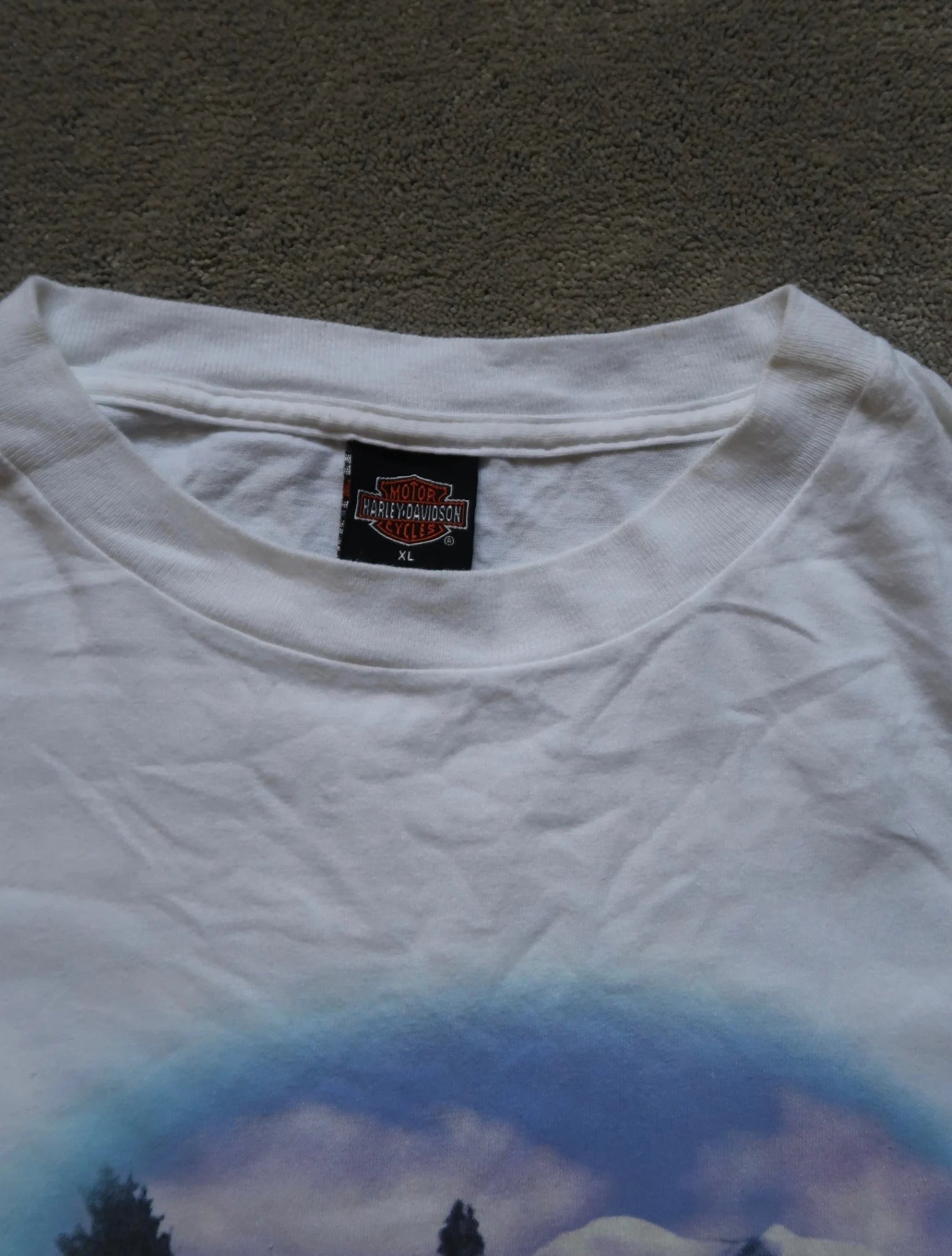 White Harley-davidson 00' De T-shirt - XL