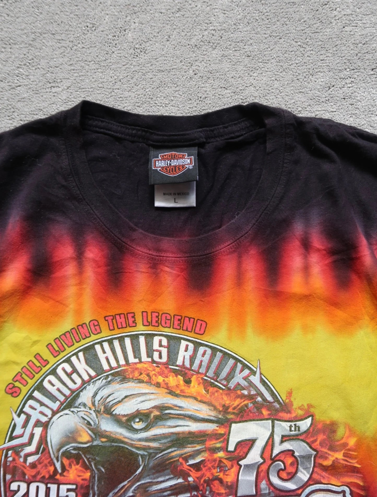 Black Harley Davidson South Dakota T-shirt - L