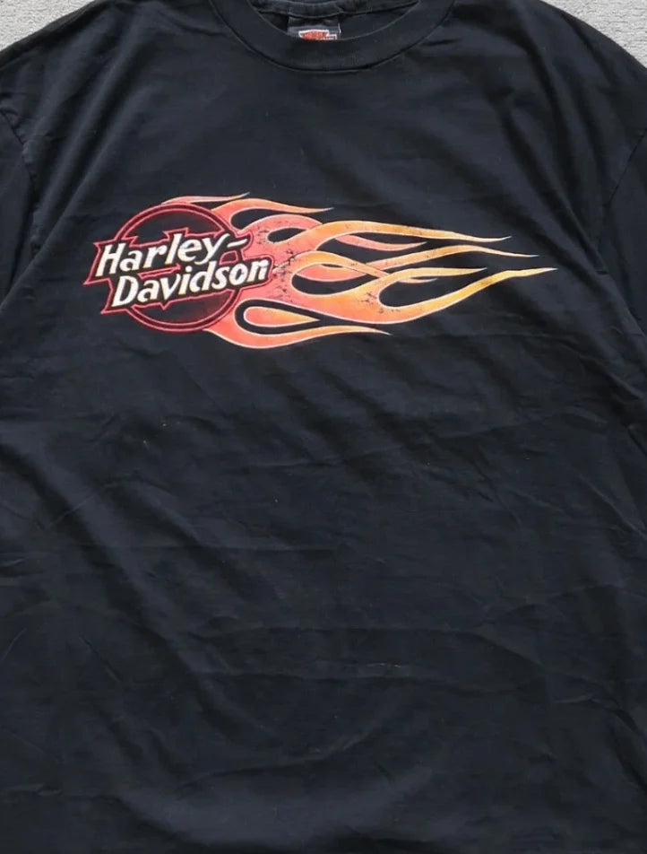 Black Harley-davidson Cement City, Mi T-shirt - XL