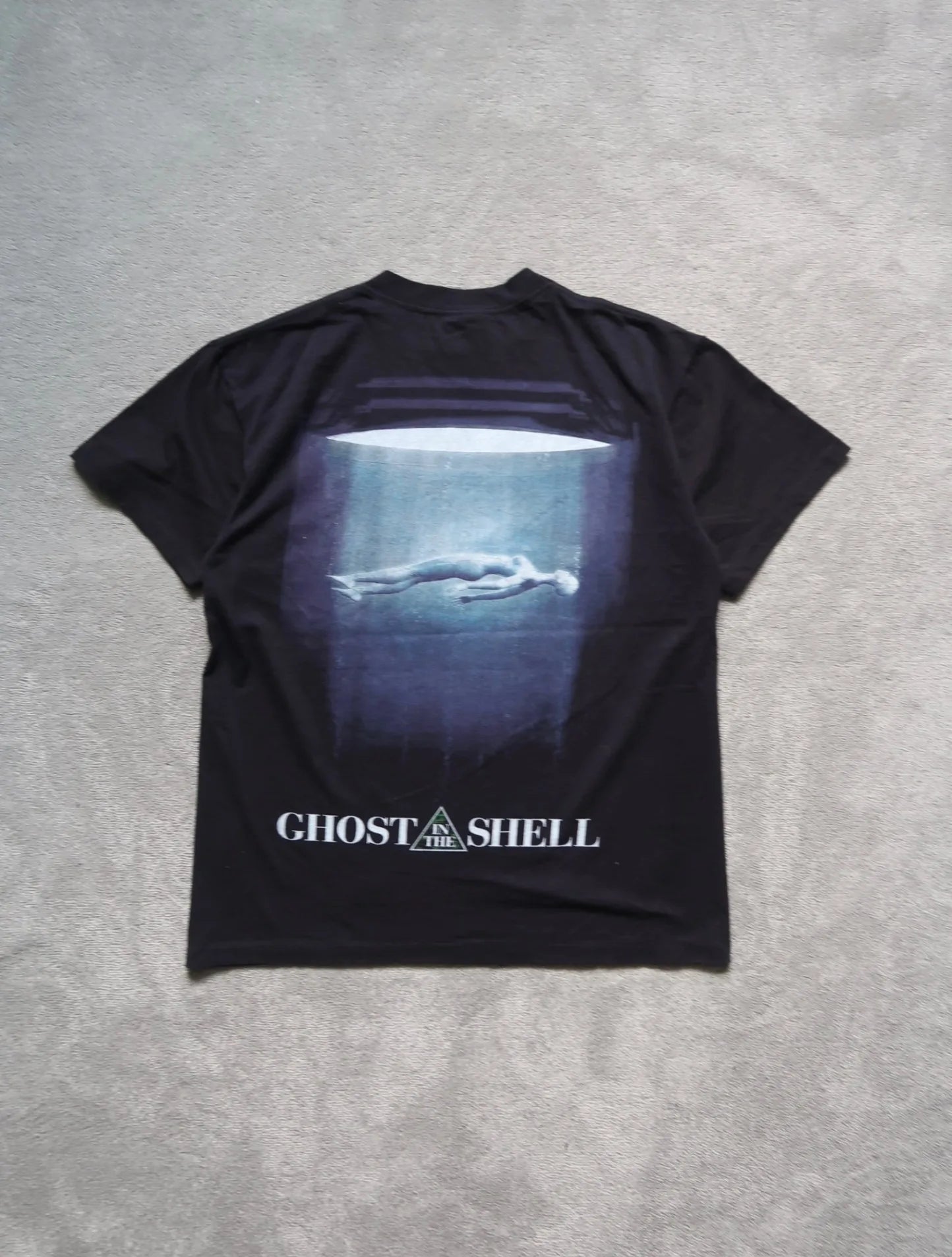Black Graphic Ghost in a Shell T-shirt - L