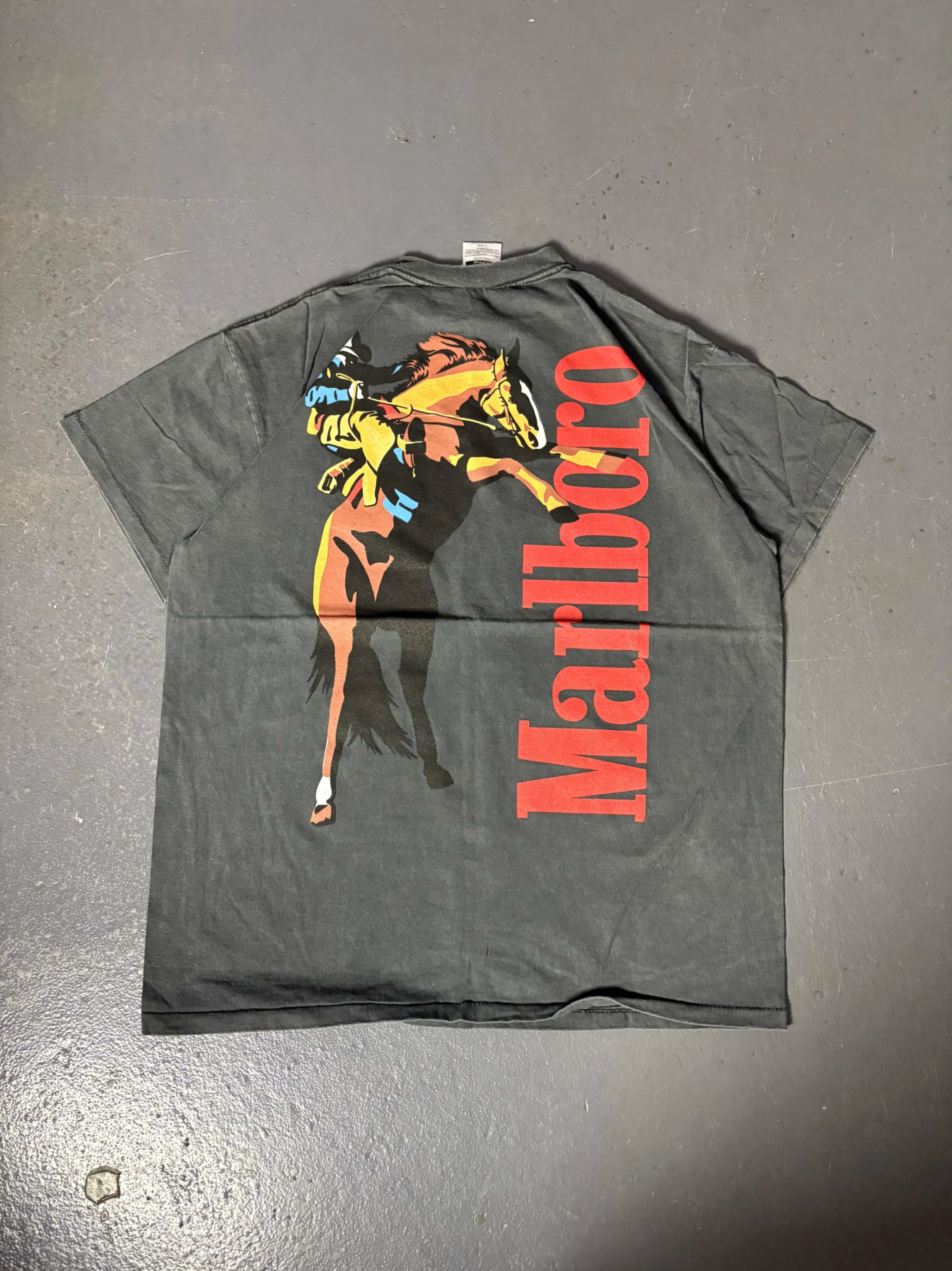 Gray Bootleg Marlboro T-shirt - L