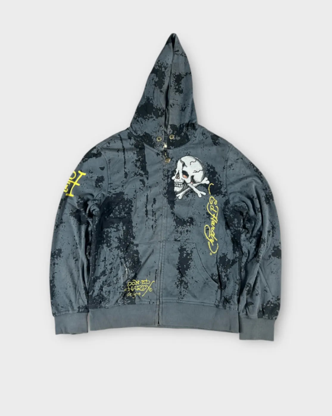 Vintage Black Ed Hardy Hoodie - M