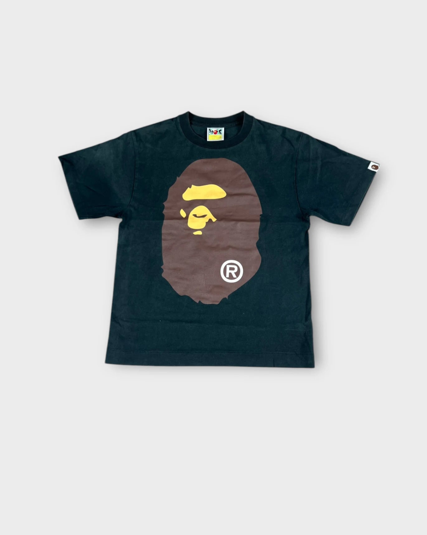 Vintage Black BAPE Big Head T-shirt - S