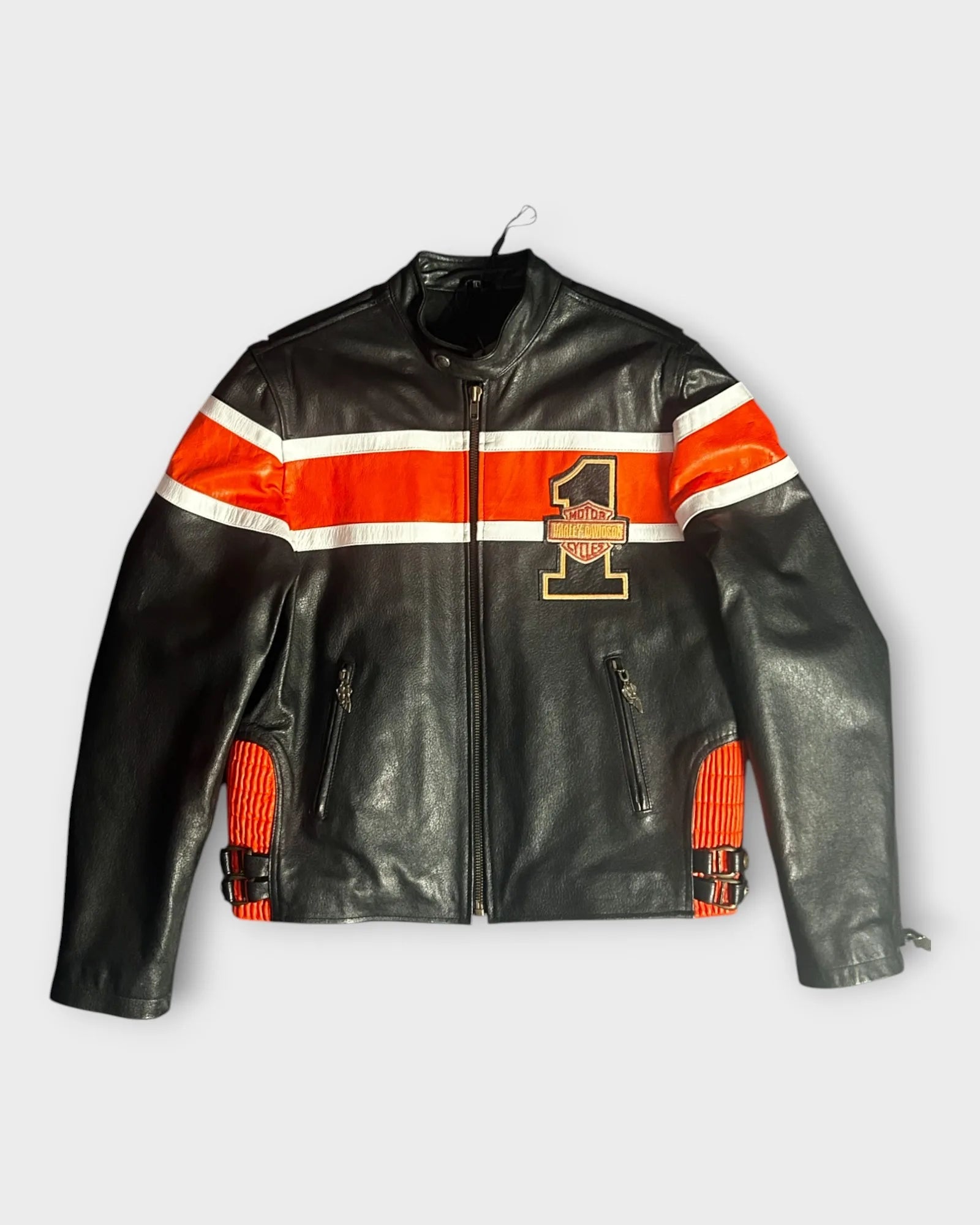Black Harley-davidson Leather Jacket - L