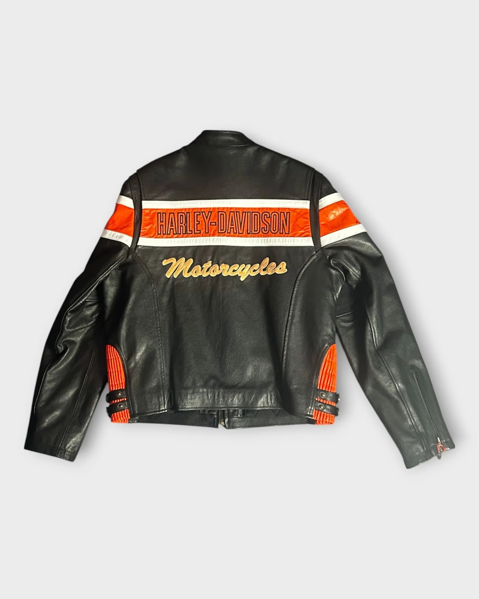 Black Harley-davidson Leather Jacket - L