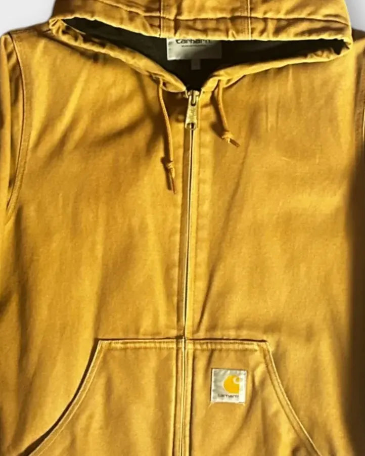 Brown Carhartt Jacket Hoodie - S