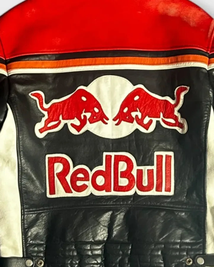 Red Redbull Leather Jacket - M