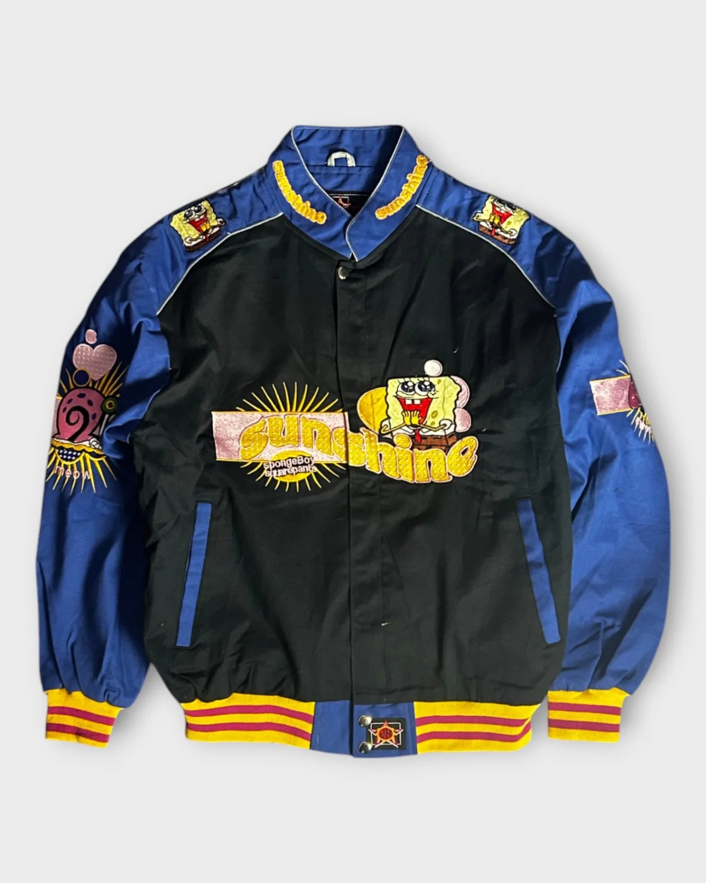 Black Chase Authentic Spongebob Varsity Jacket - M