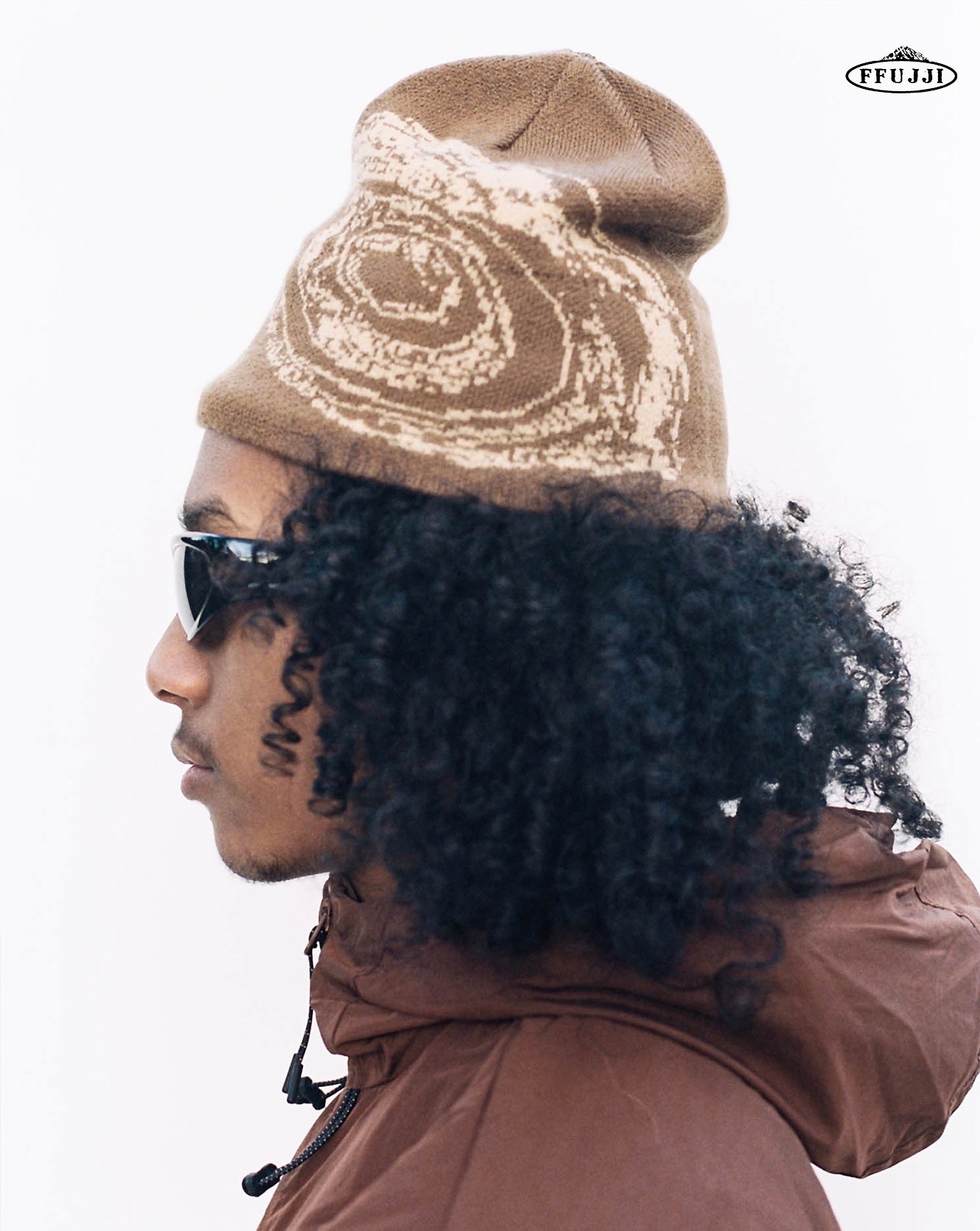 FFUJJI SPIRAL BEANIE EARTH/SAND/PISTACHIO