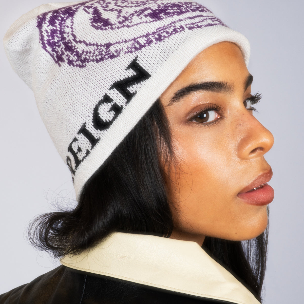 【vintage】90sフランス製 Estonian-spiral Beanie FFUJJI x FOREIGN VINTAGE SPIRAL BEANIE CLOUD