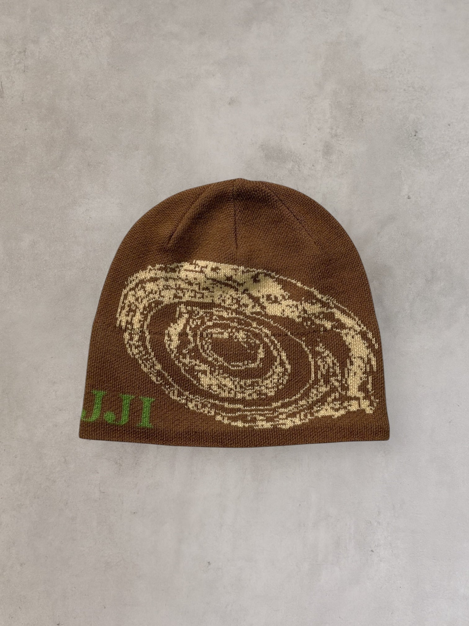 FFUJJI SPIRAL BEANIE EARTH/SAND/PISTACHIO