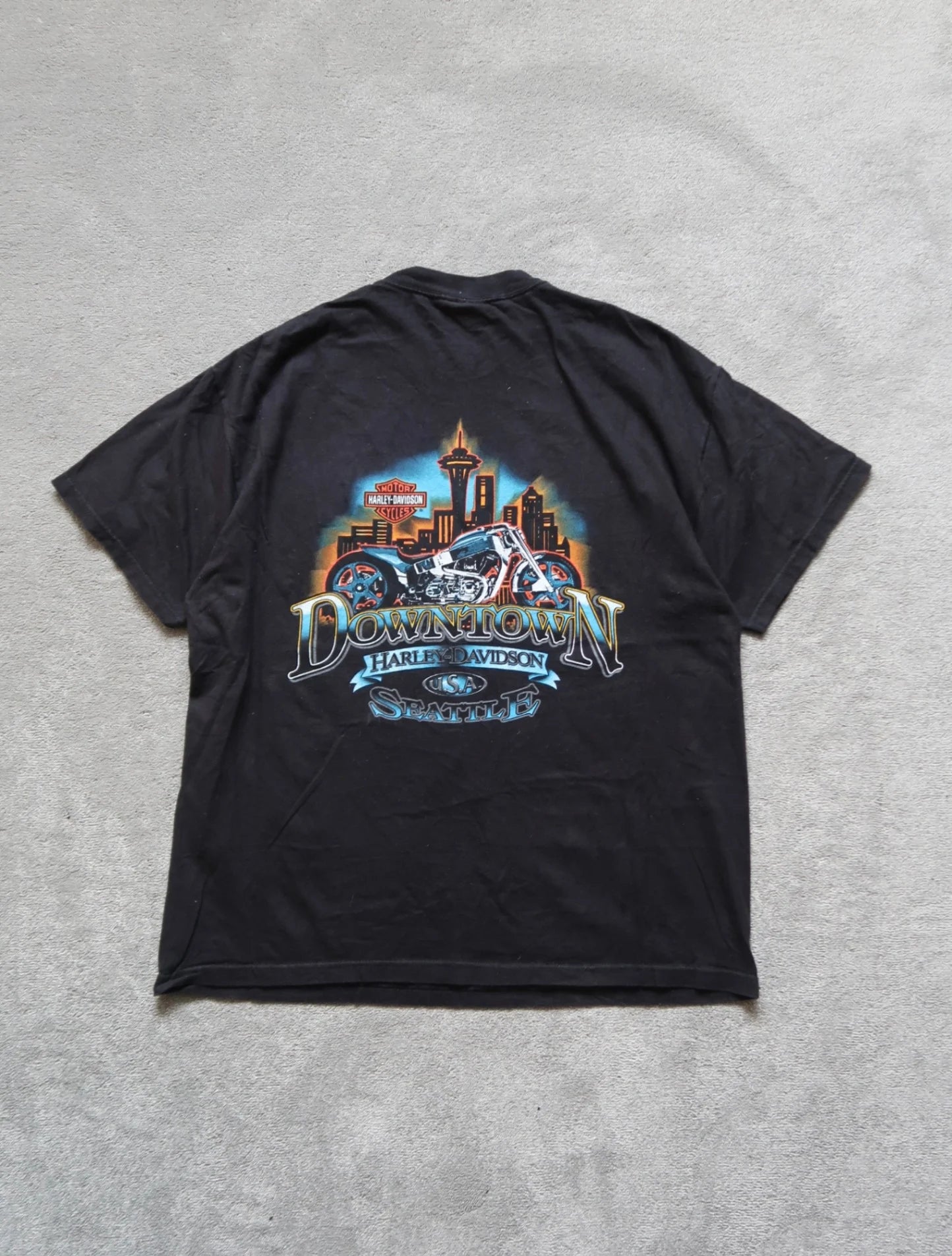Black Harley-davidson Seattle T-shirt - XL