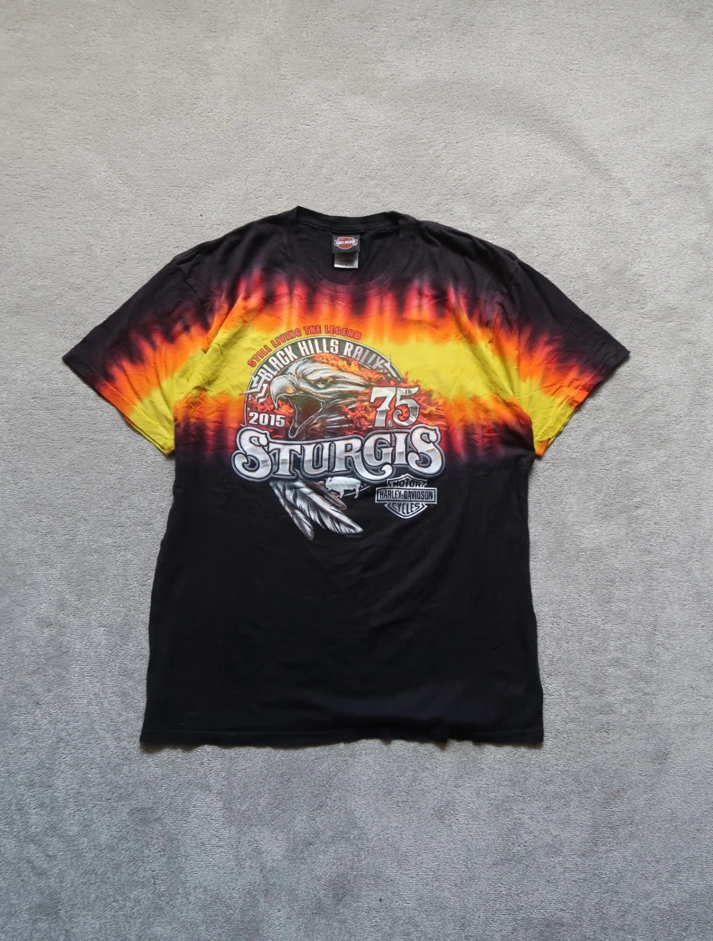 Black Harley Davidson South Dakota T-shirt - L
