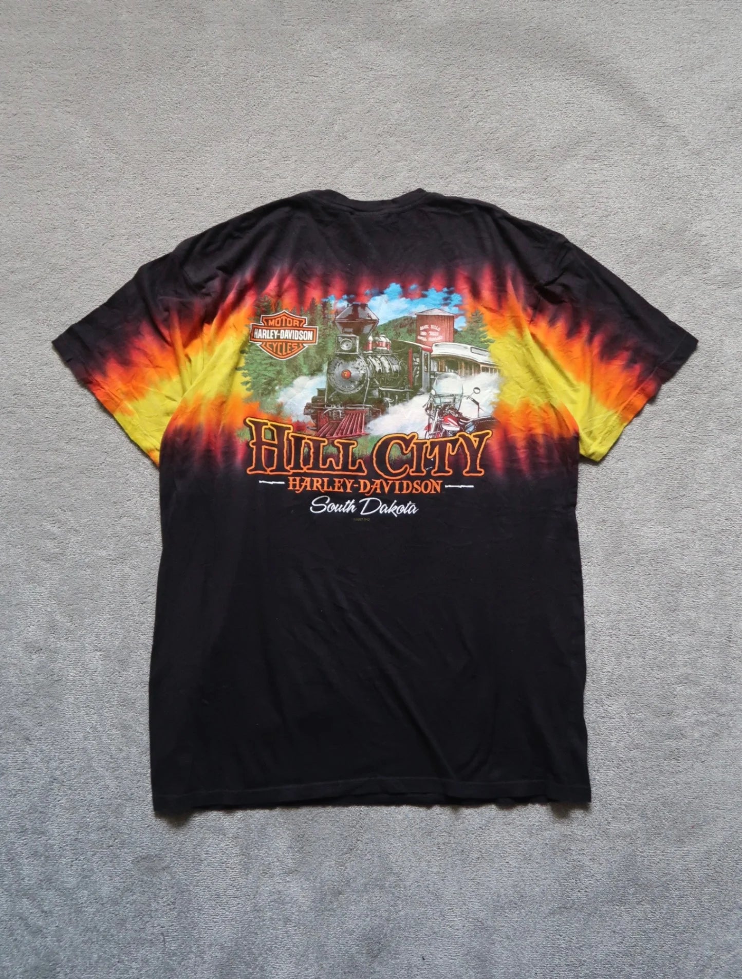 Black Harley Davidson South Dakota T-shirt - L