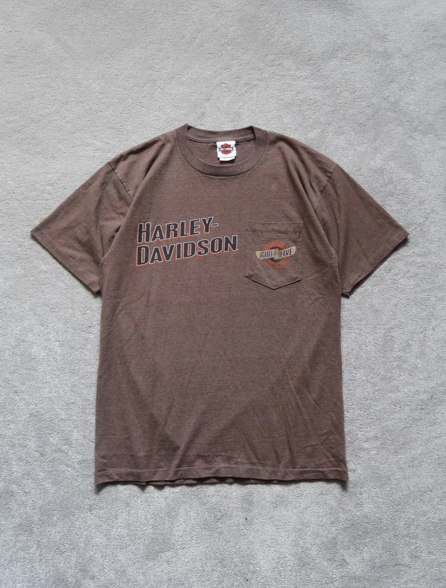 Brown Harley-davidson Nebraska T-shirt - L