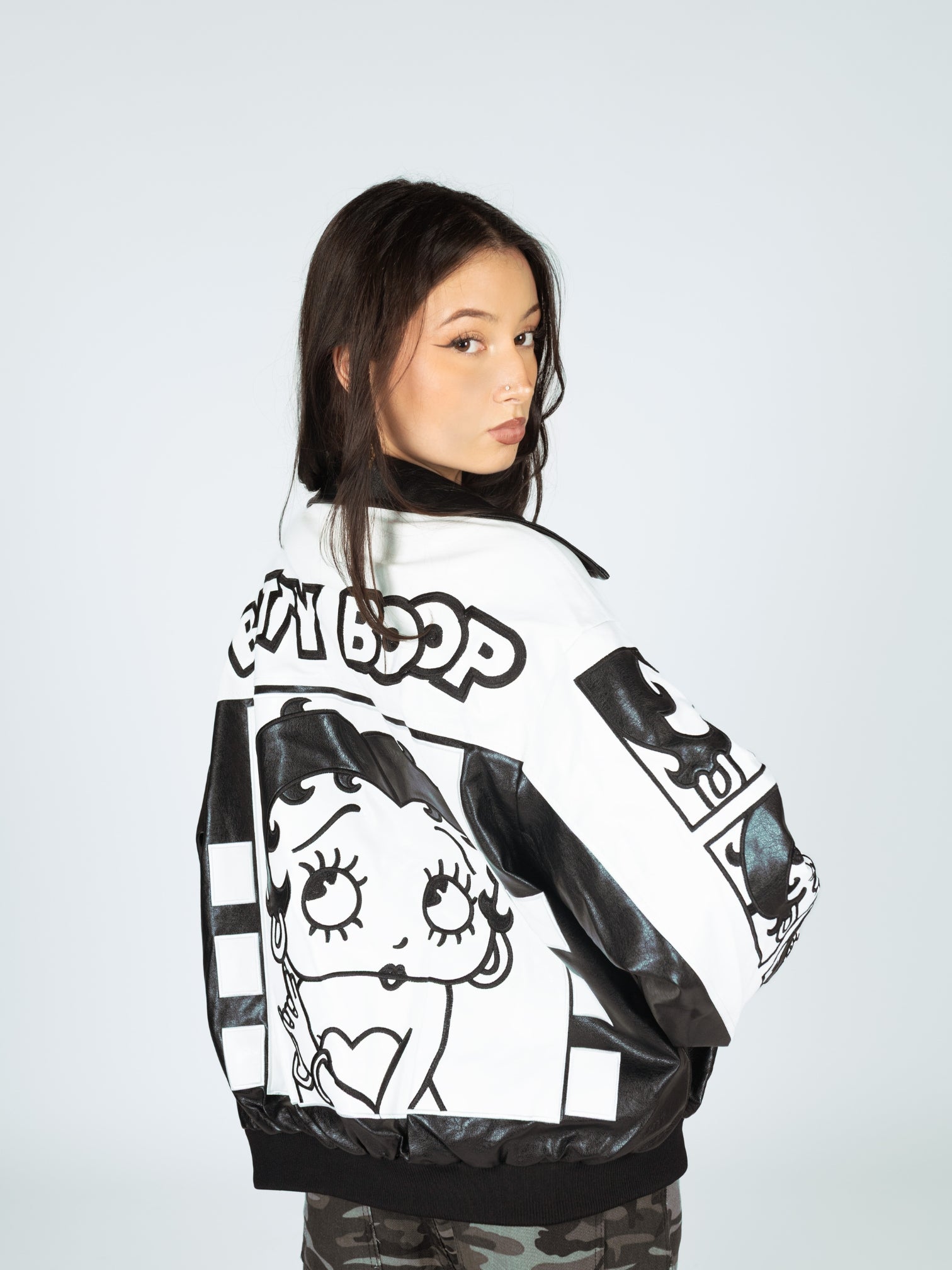 Betty Boop Jacket - White/Black